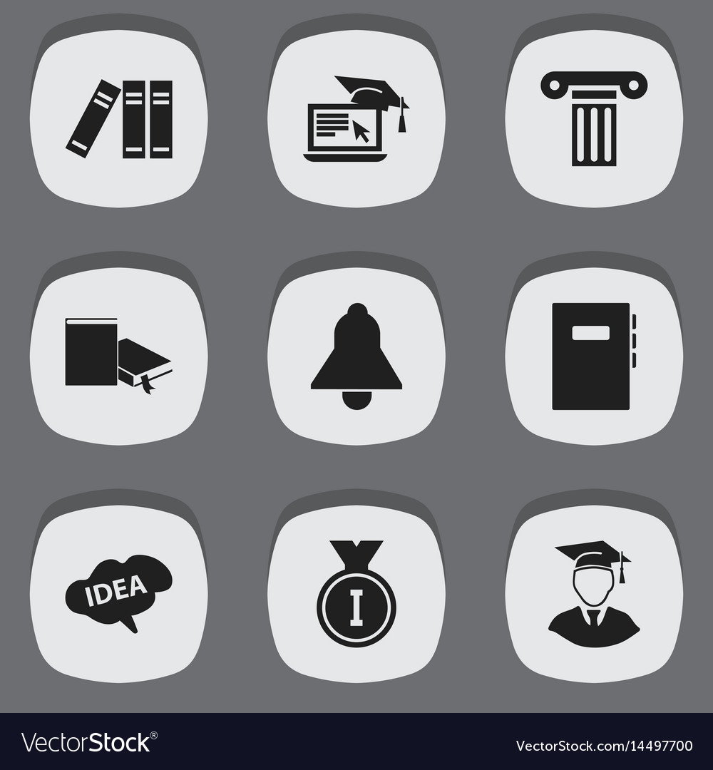 Set of 9 editable science icons includes symbols