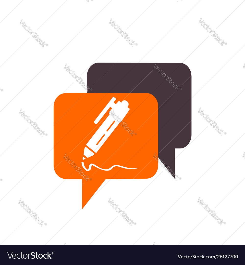 Simple memo and pen button application icon vector image Simple memo and pen button application icon