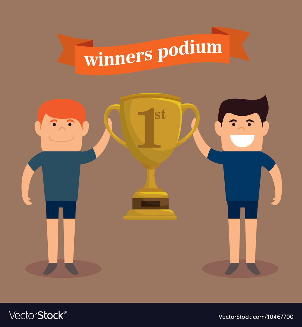 Trophy championship winner Royalty Free Vector Image