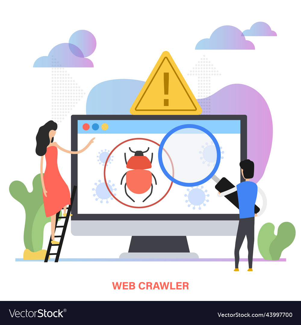 Web crawler in flat style