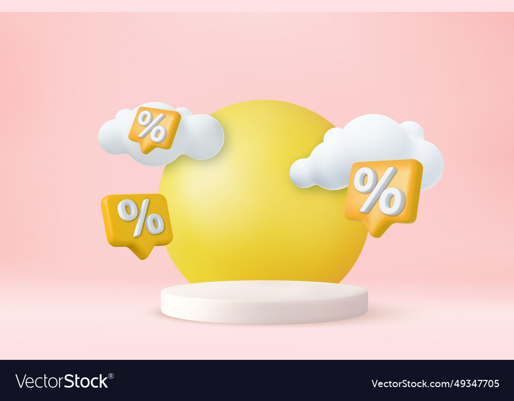 3d discount product sale podium