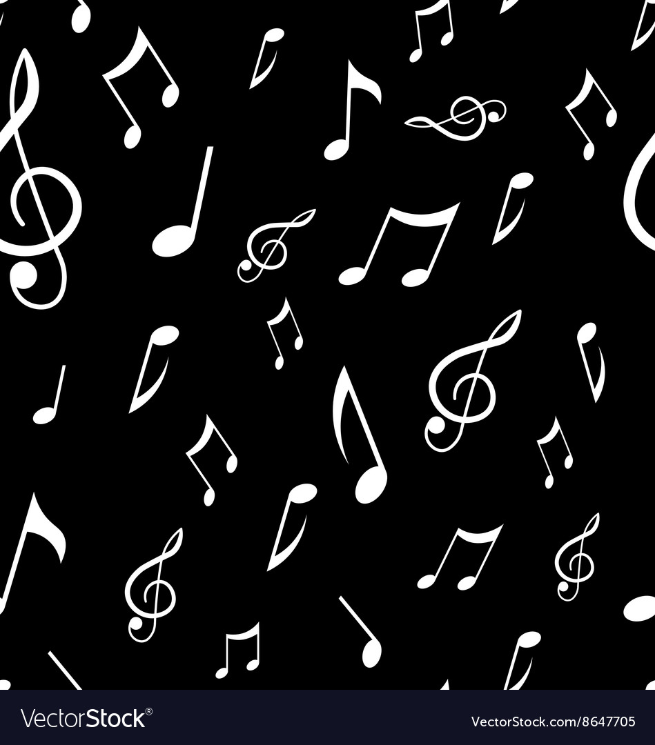 Abstract Music Notes Seamless Pattern