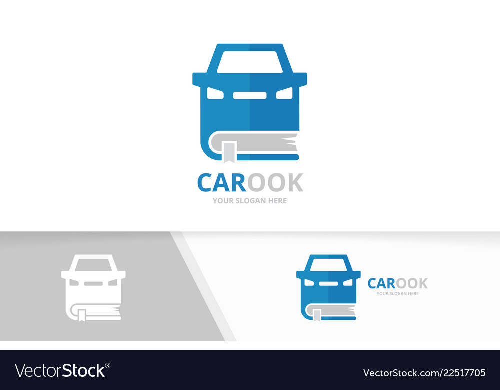 Car and book logo combination vehicle