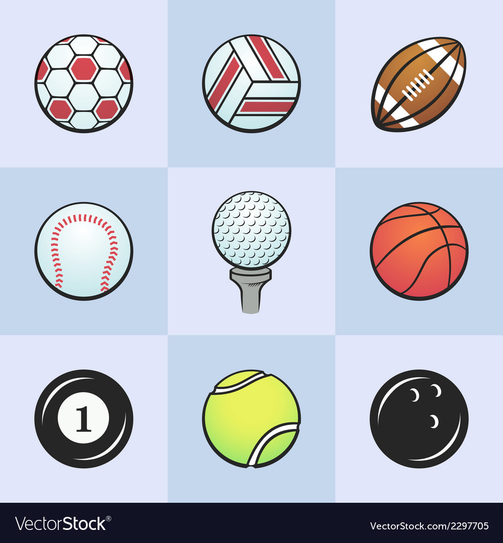 Colored sport balls