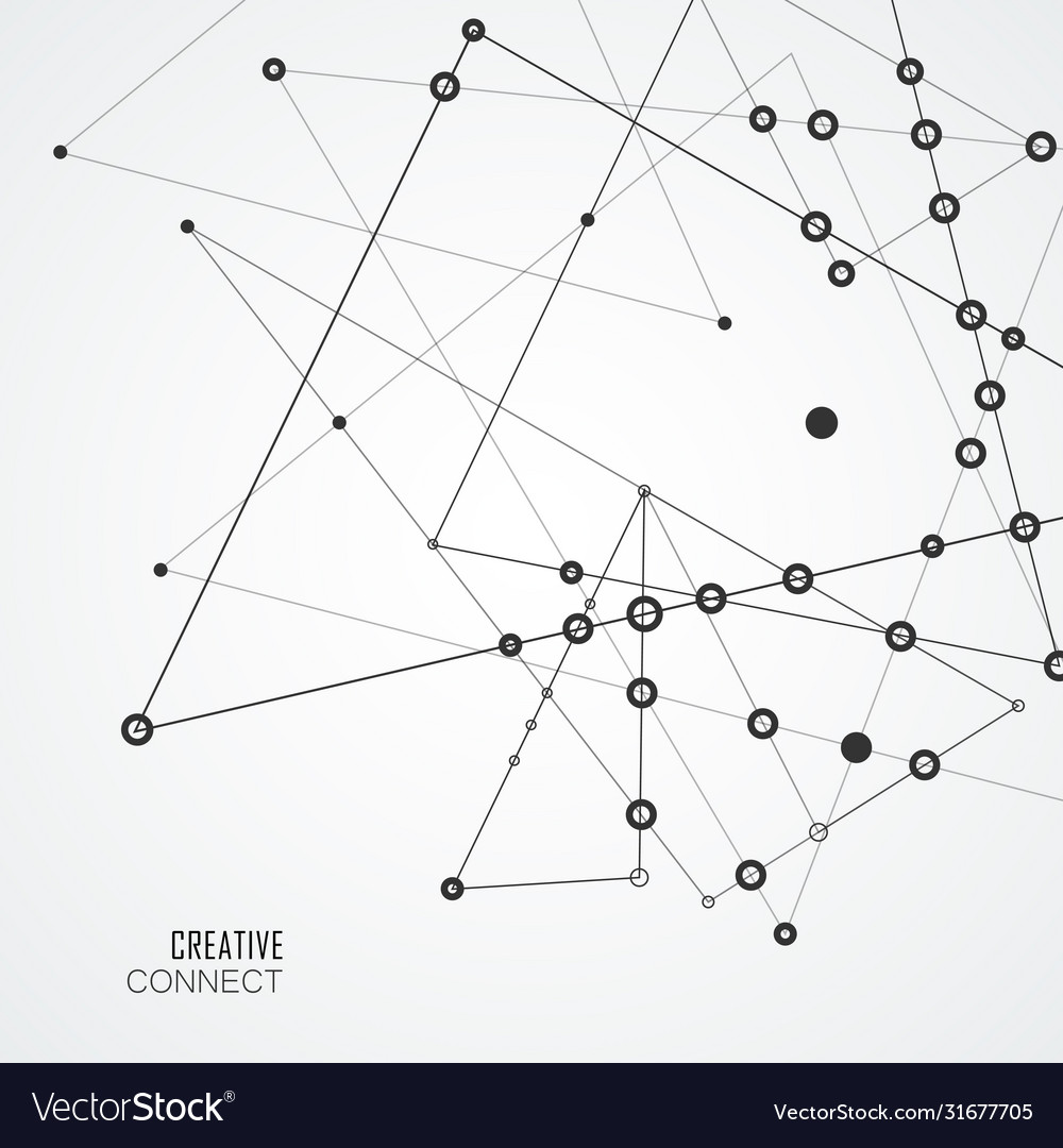 Connecting dots and lines network Vector Image Connecting dots and lines network