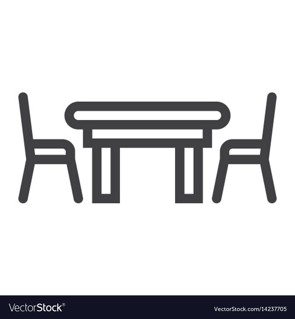 dining-table-line-icon-furniture-and-interior-vector-image