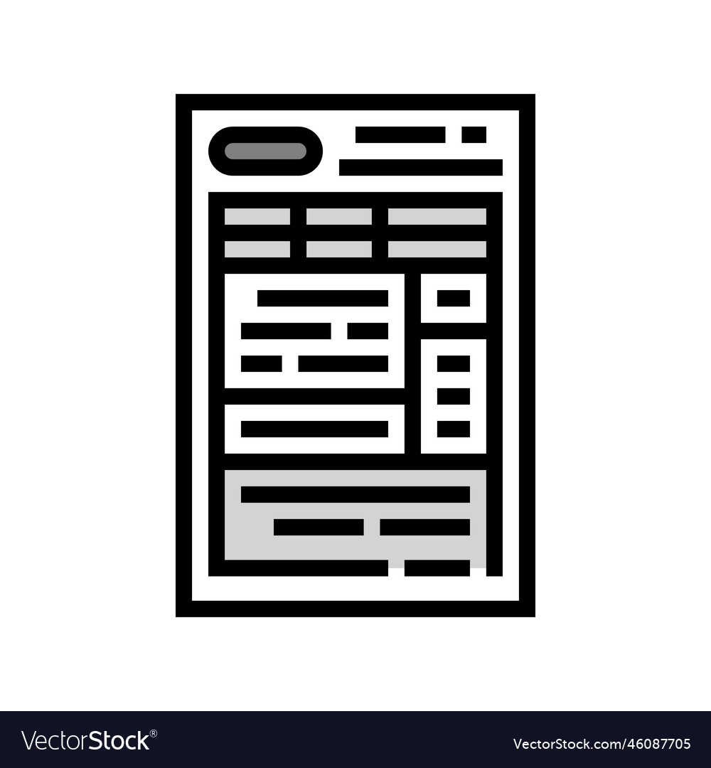 Form paper document color icon