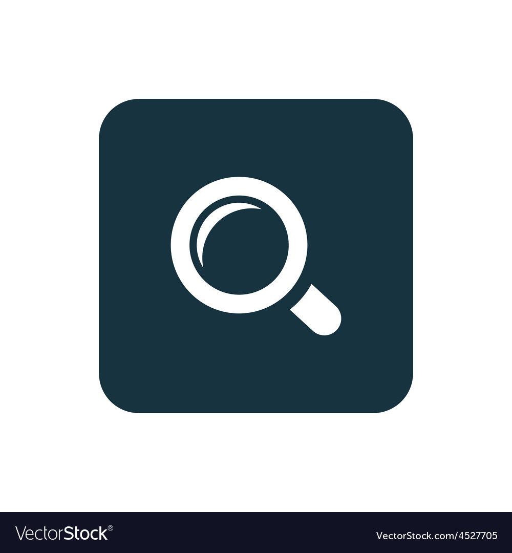 Magnifier icon rounded squares button