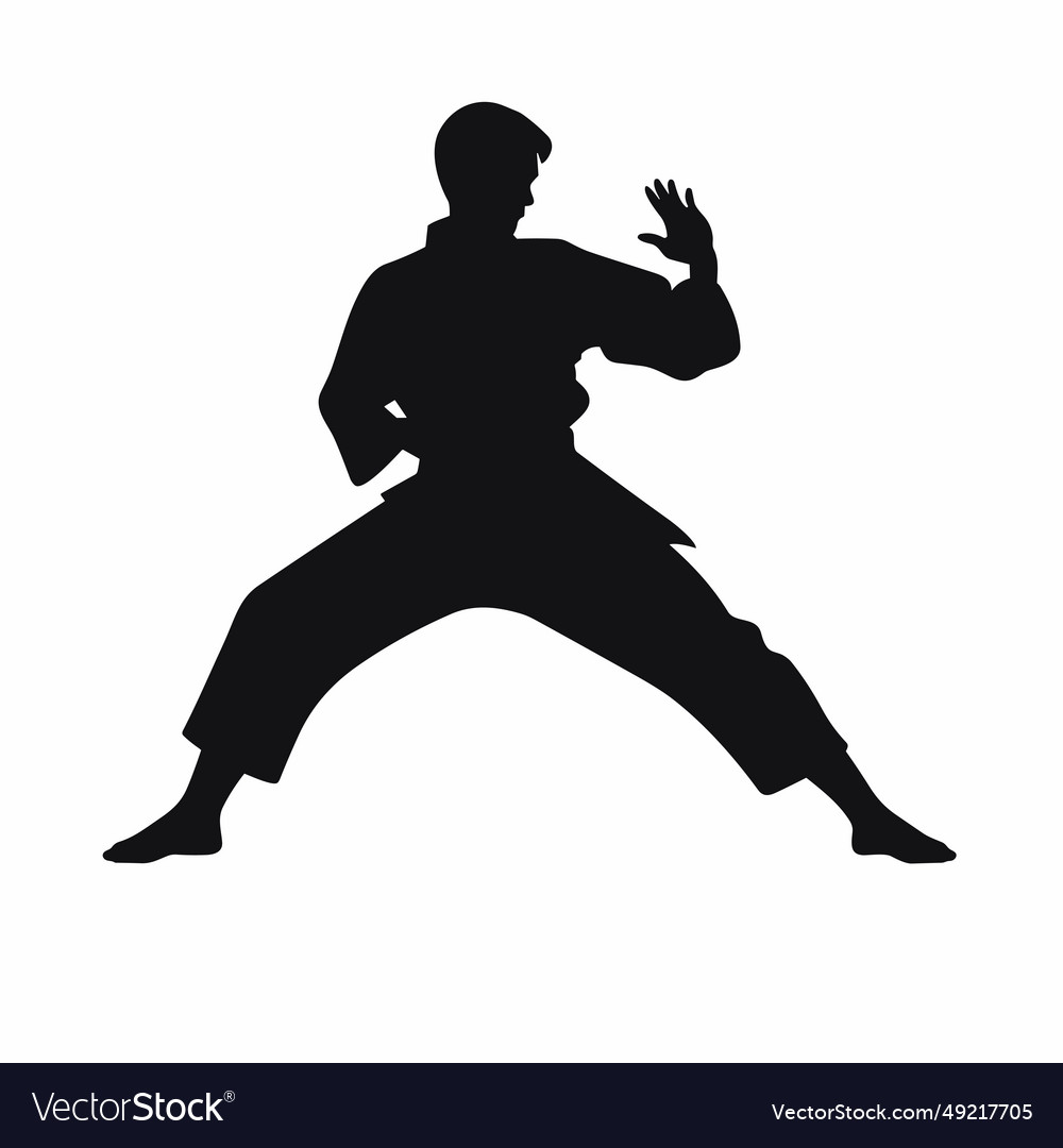 Martial art black icon on white background Vector Image