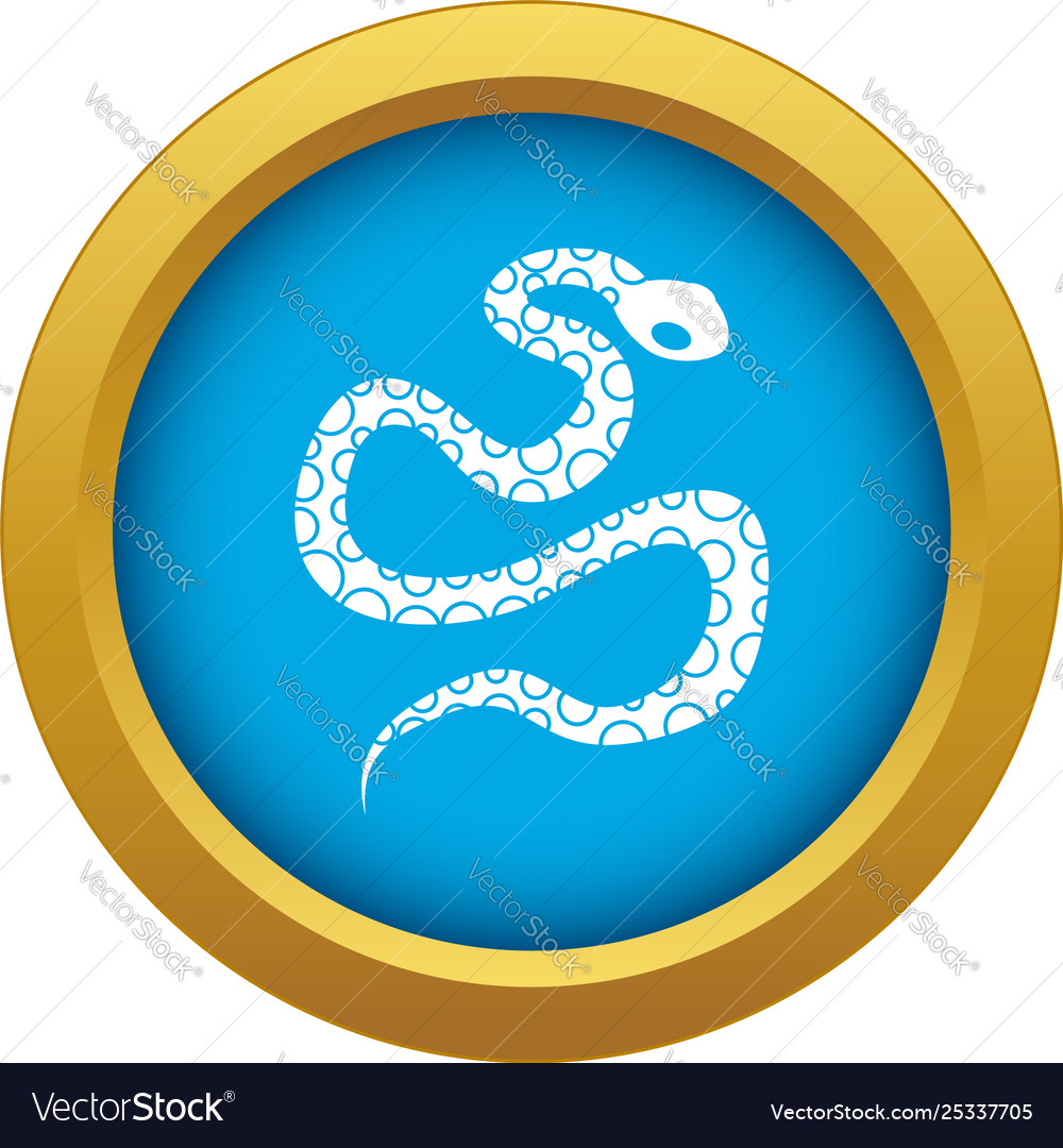 Python snake icon blue isolated Royalty Free Vector Image