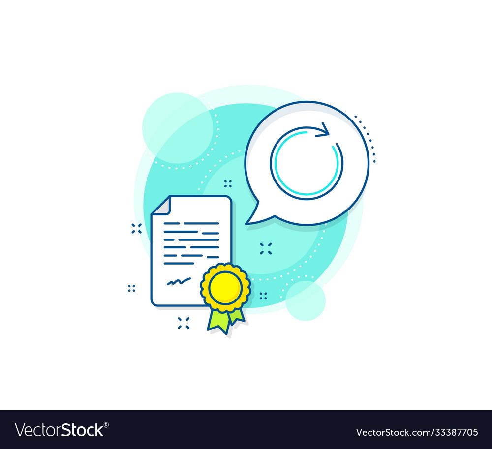 Refresh line icon rotation arrow sign vector image Refresh line icon rotation arrow sign