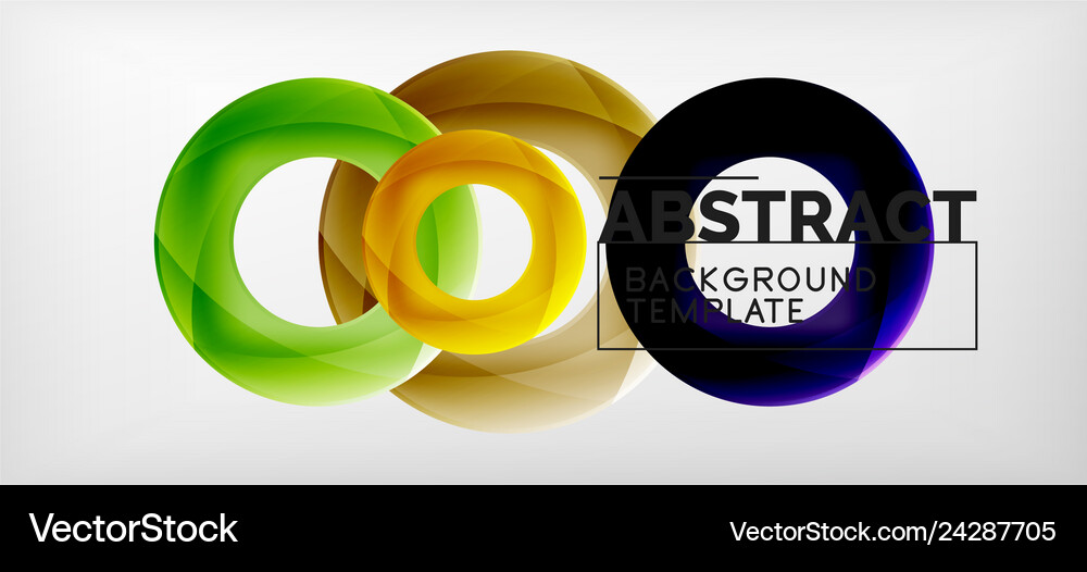 Rings abstract background Royalty Free Vector Image