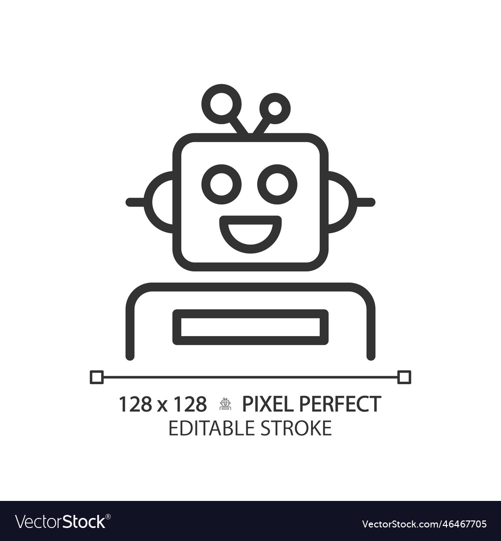 Robotics and stem pixel perfect linear icon