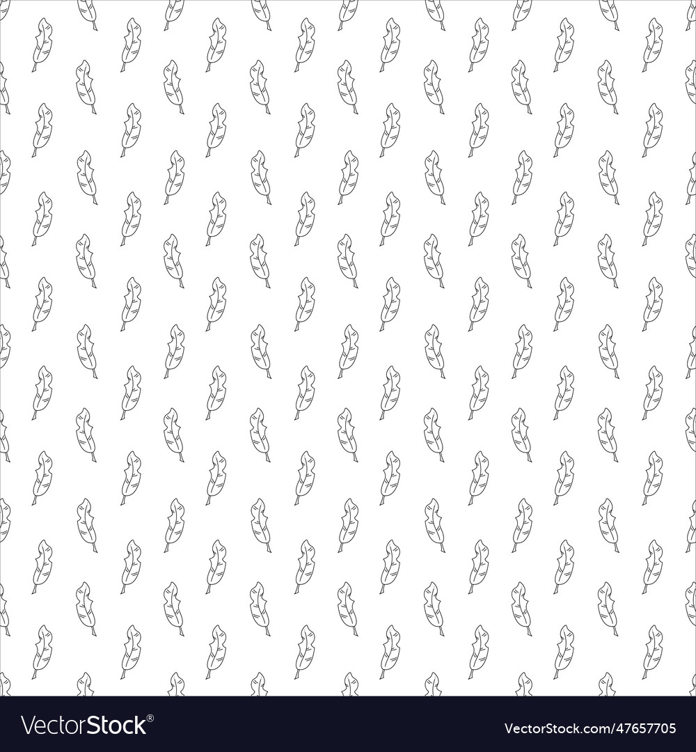 Seamless pattern with one magic feathers3 doodle vector image Seamless pattern with one magic feathers3 doodle