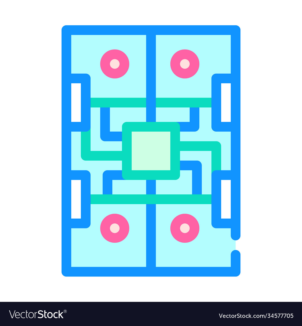 Universal platform for robotics color icon vector image Universal platform for robotics color icon
