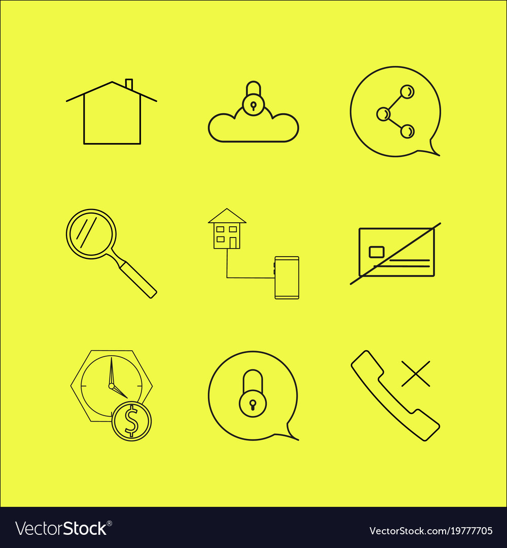 Web linear icon set simple outline icons