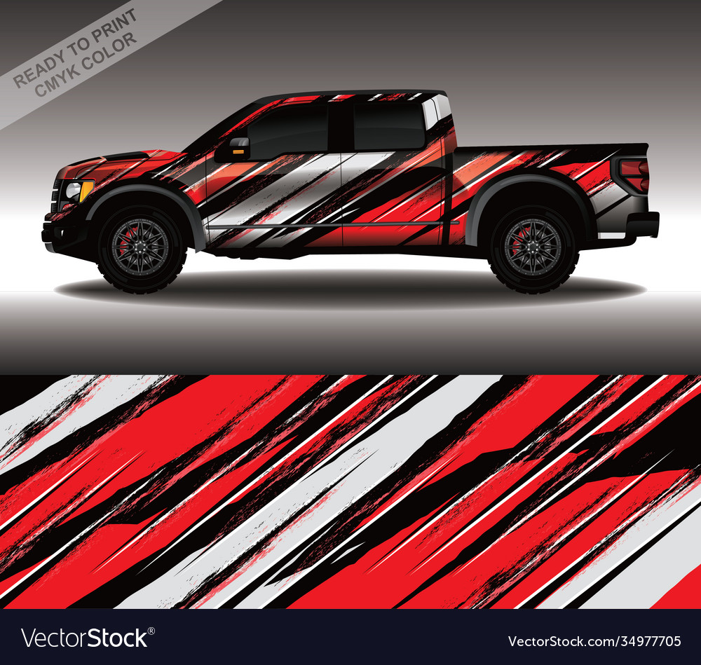 Wrap car decal design custom livery race rally Vector Image