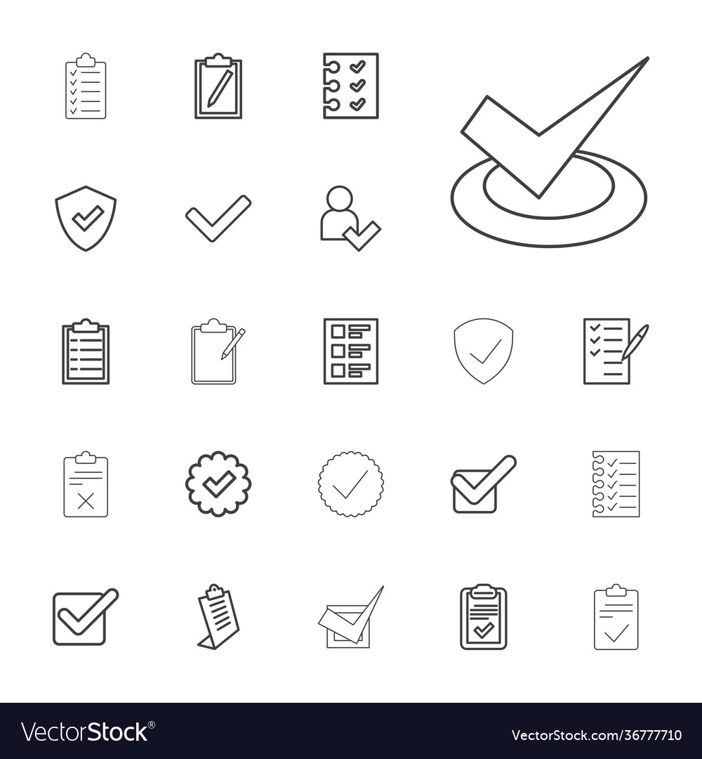 22 checkmark icons