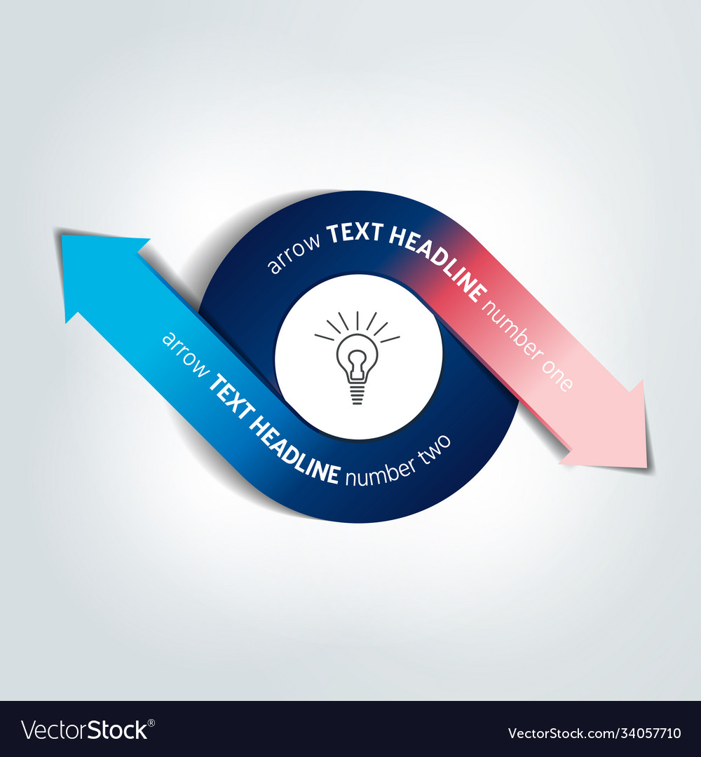 Arrow infographic scheme chart circle round vector image Arrow infographic scheme chart circle round