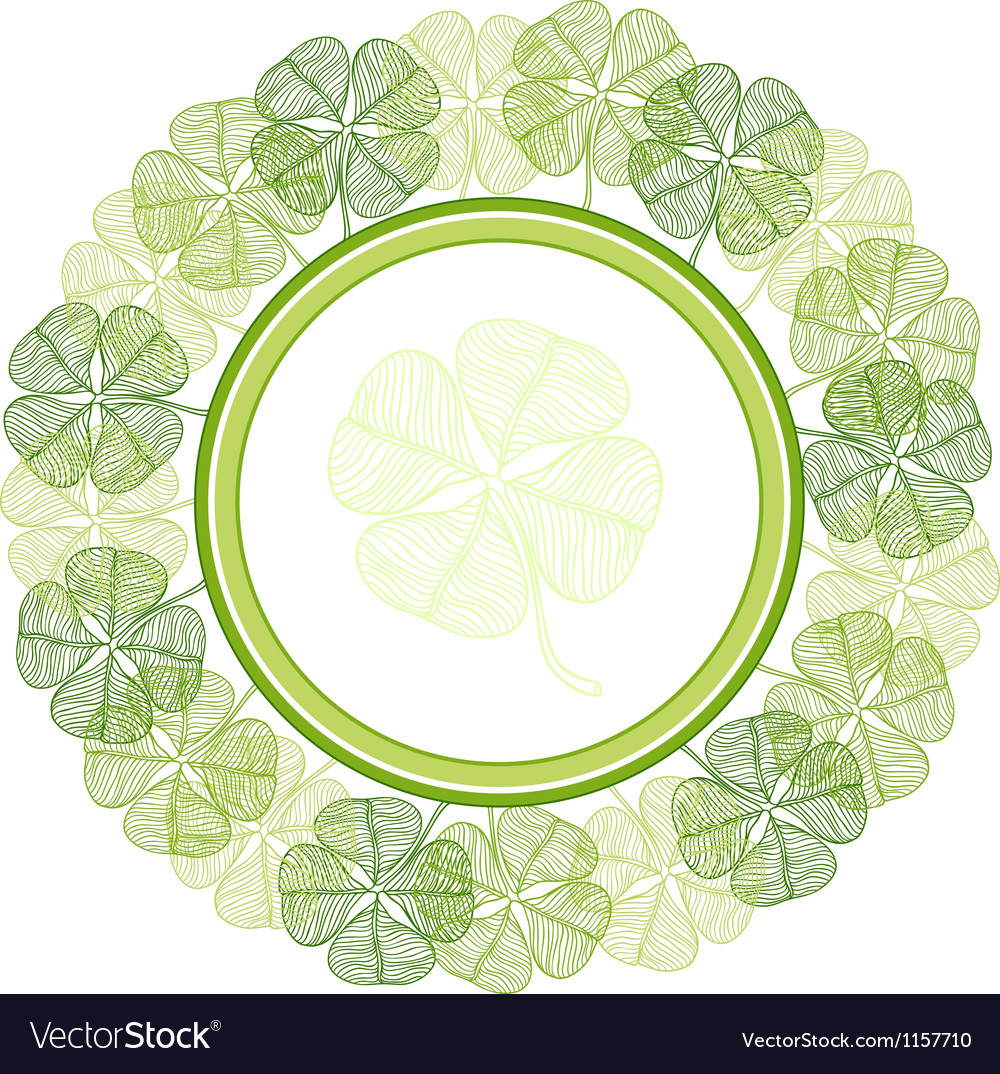 Background with abstract clover leaves