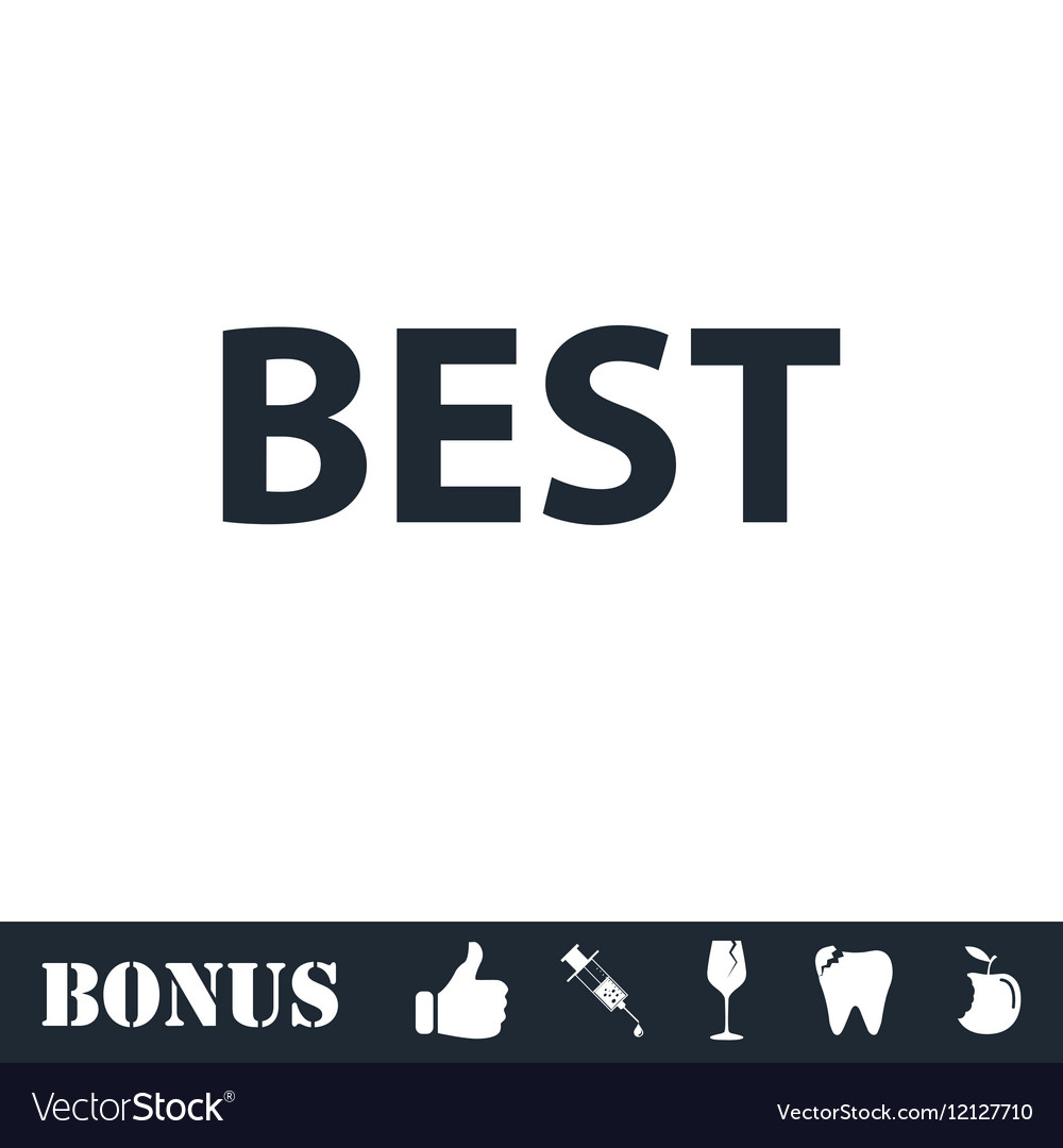 Best lettering text icon flat