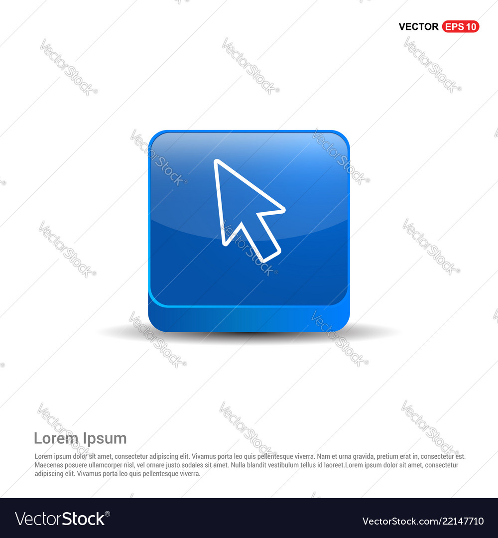 Blue Cursor Button Icon