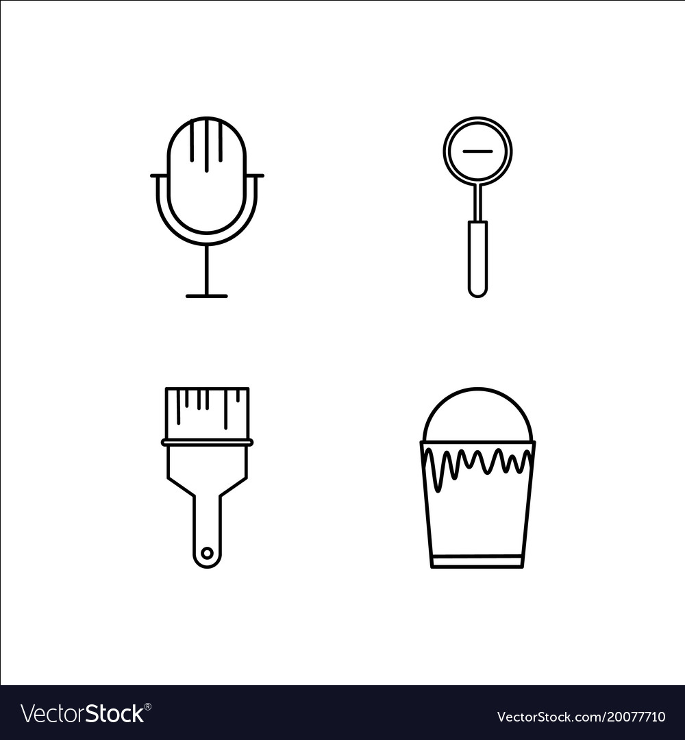Design and studio simple linear icon setsimple