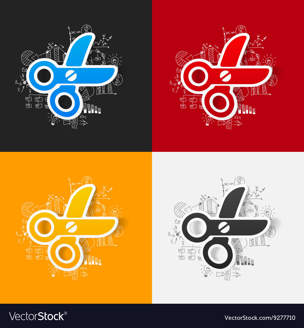 Drawing business formulas scissors