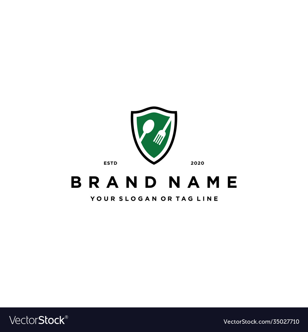 Food shield logo design