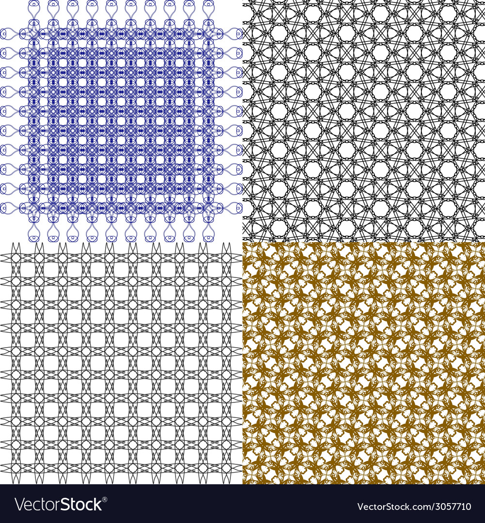 Geometric patterns tiling set of abstract vintage