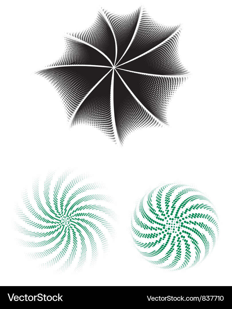 Halftone radials Royalty Free Vector Image - VectorStock