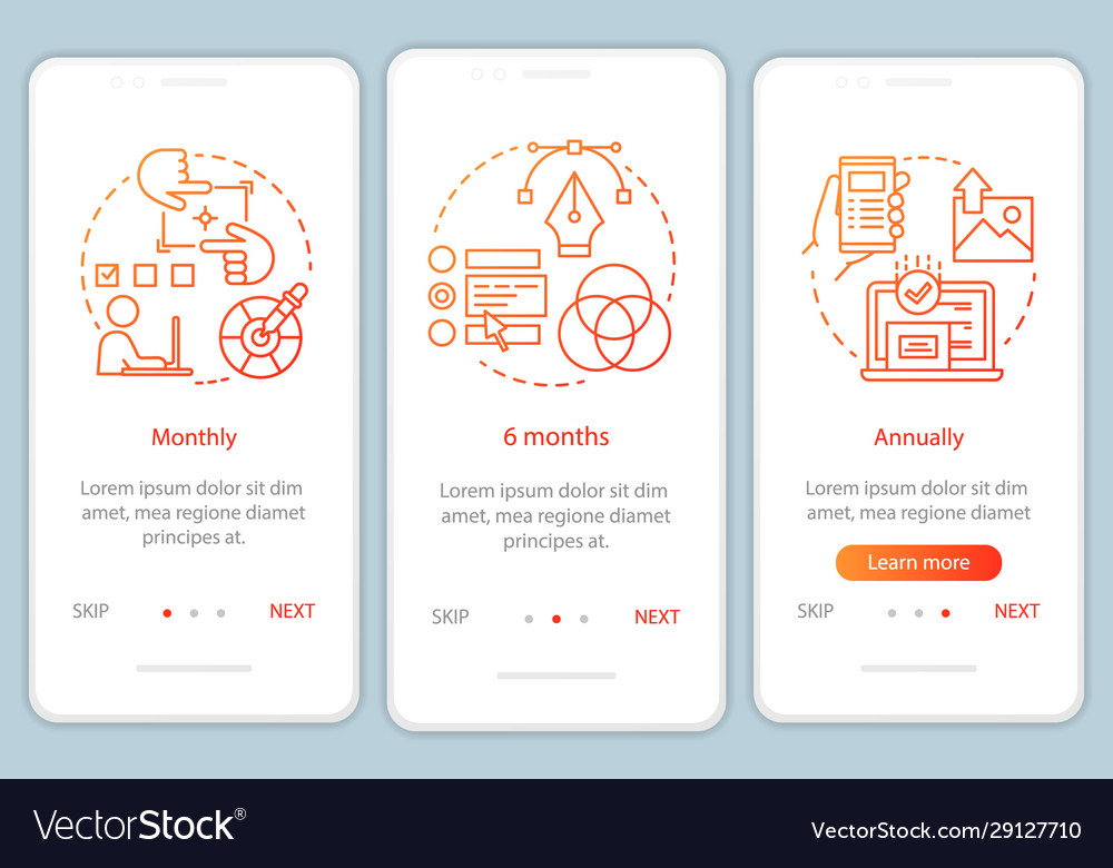 Photo editor subscription onboarding mobile app vector image Photo editor subscription onboarding mobile app