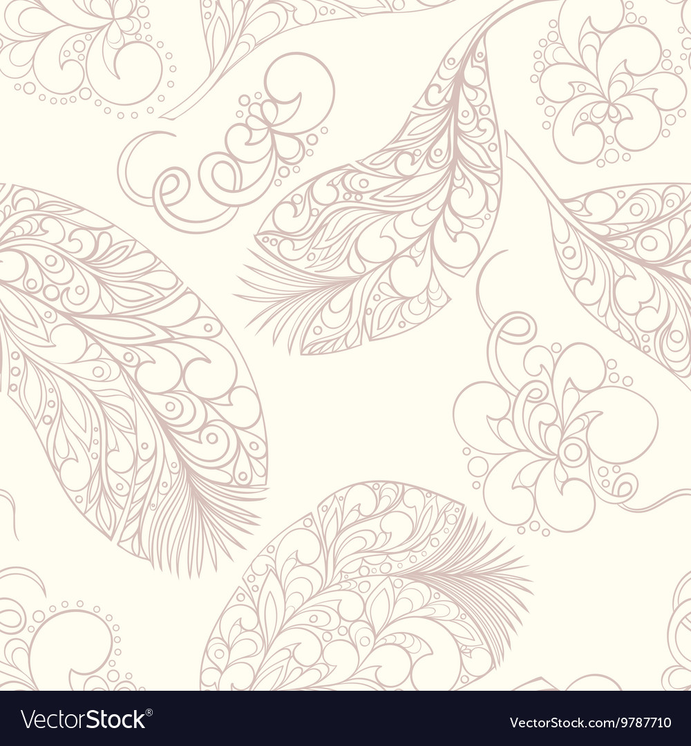 Seamless Feather Pattern