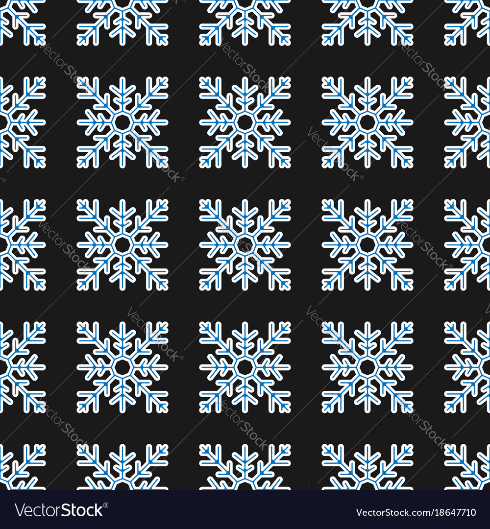 Seamless pattern of geometric snowflake square