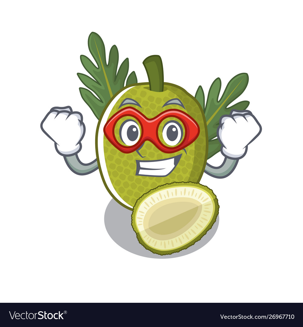 Super hero breadfruit with in character shape Vector Image Super hero breadfruit with in character shape