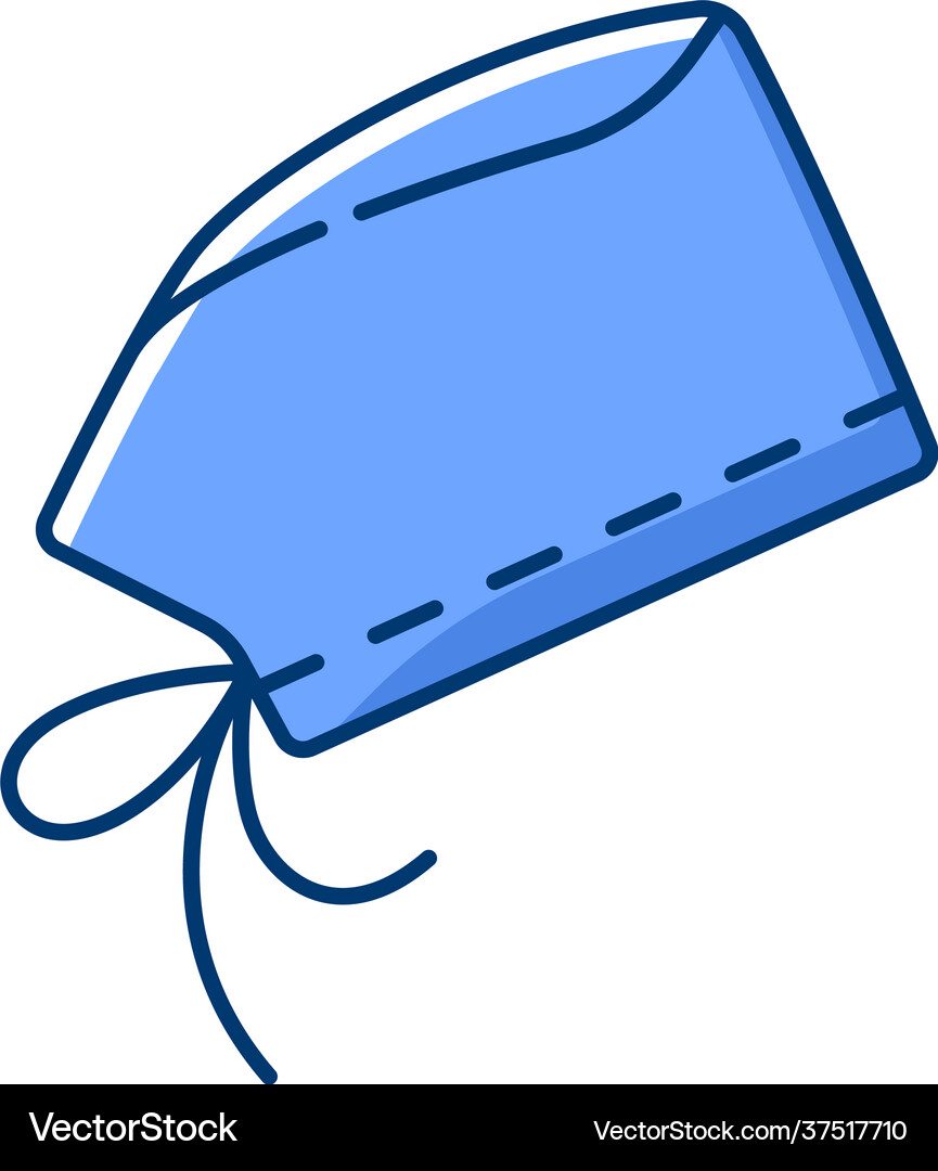 Surgical cap rgb color icon Royalty Free Vector Image