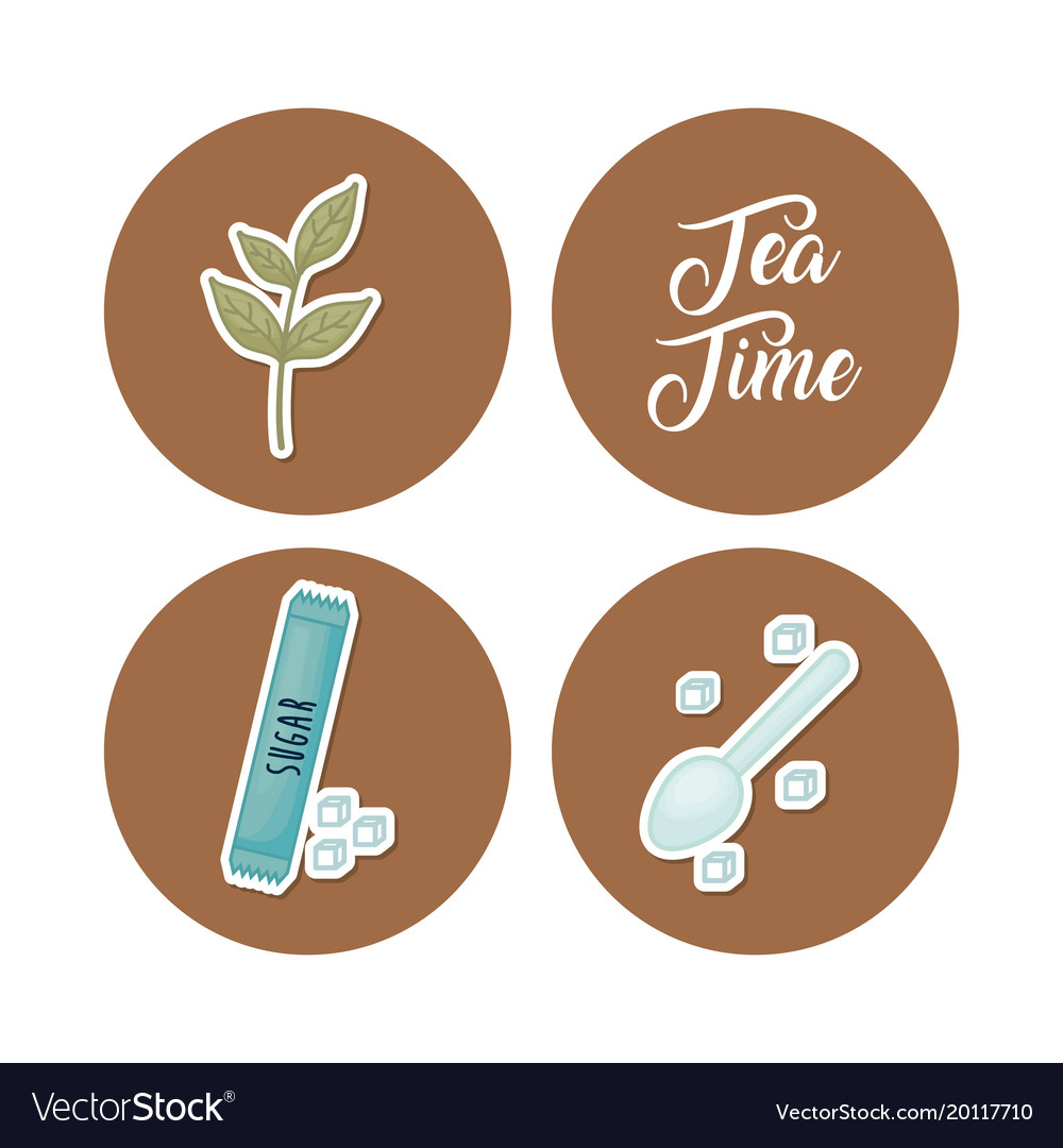 Tea icons set