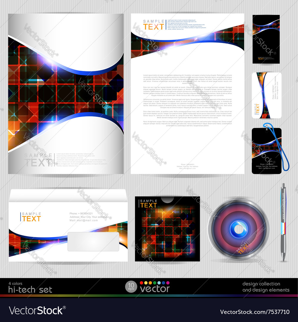 Template business set design elements