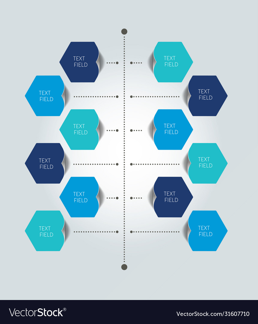 Timeline report template color shadow scheme Vector Image Timeline report template color shadow scheme