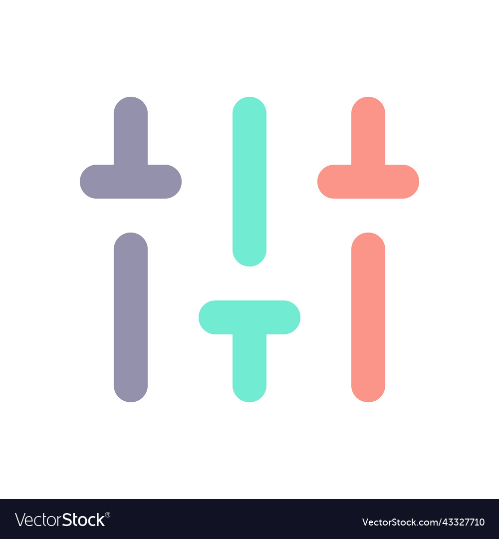 Vertical adjustment flat color ui icon