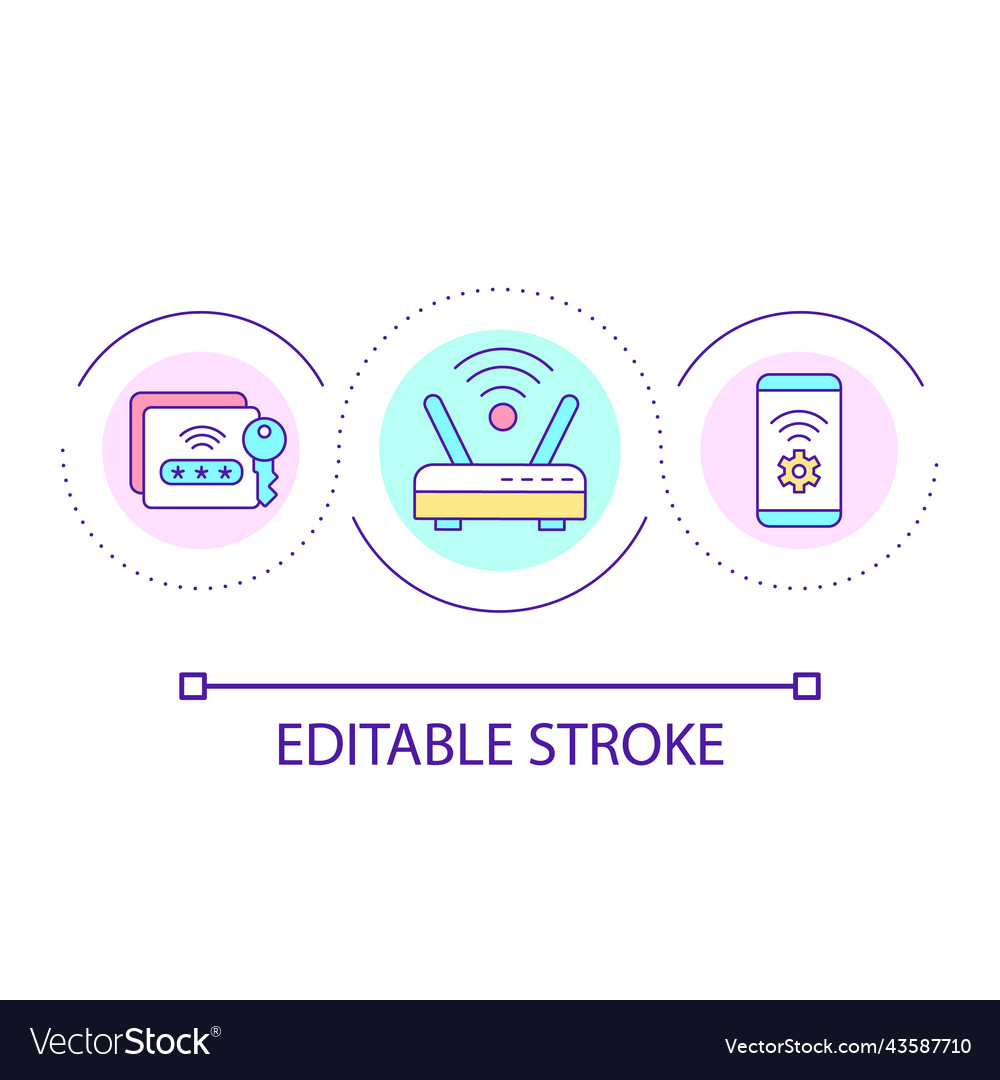Wireless network loop concept icon