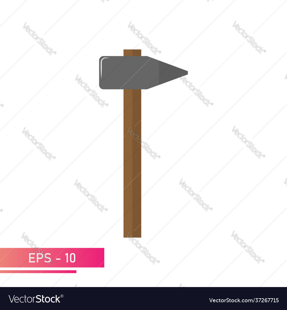 A sledgehammer with sharp nose on one side vector image A sledgehammer with sharp nose on one side