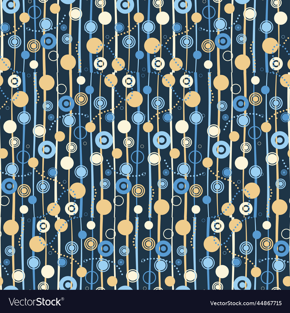 Abstract blue fantastic seamless design pattern Vector Image