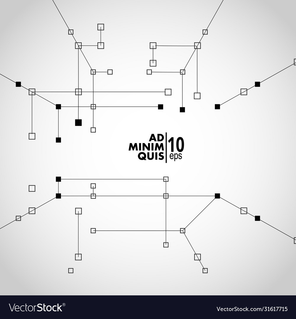 Abstract connecting dots and lines connection