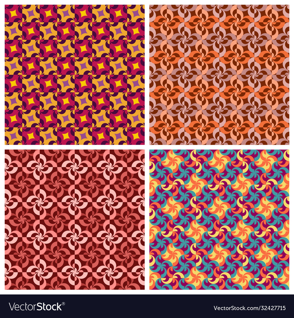 Abstract geometric elements patterns set vector image Abstract geometric elements patterns set
