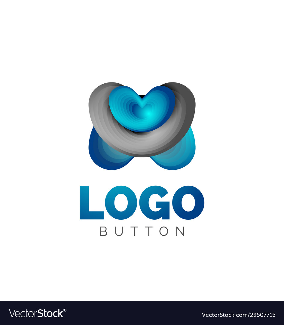 Abstract round shape logo template minimal Vector Image Abstract round shape logo template minimal