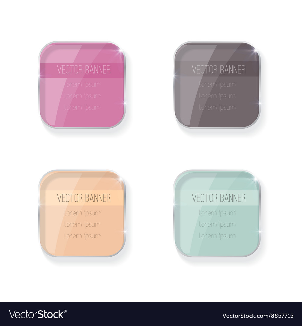 Banner With A Glass Surface For Your Royalty Free Vector
