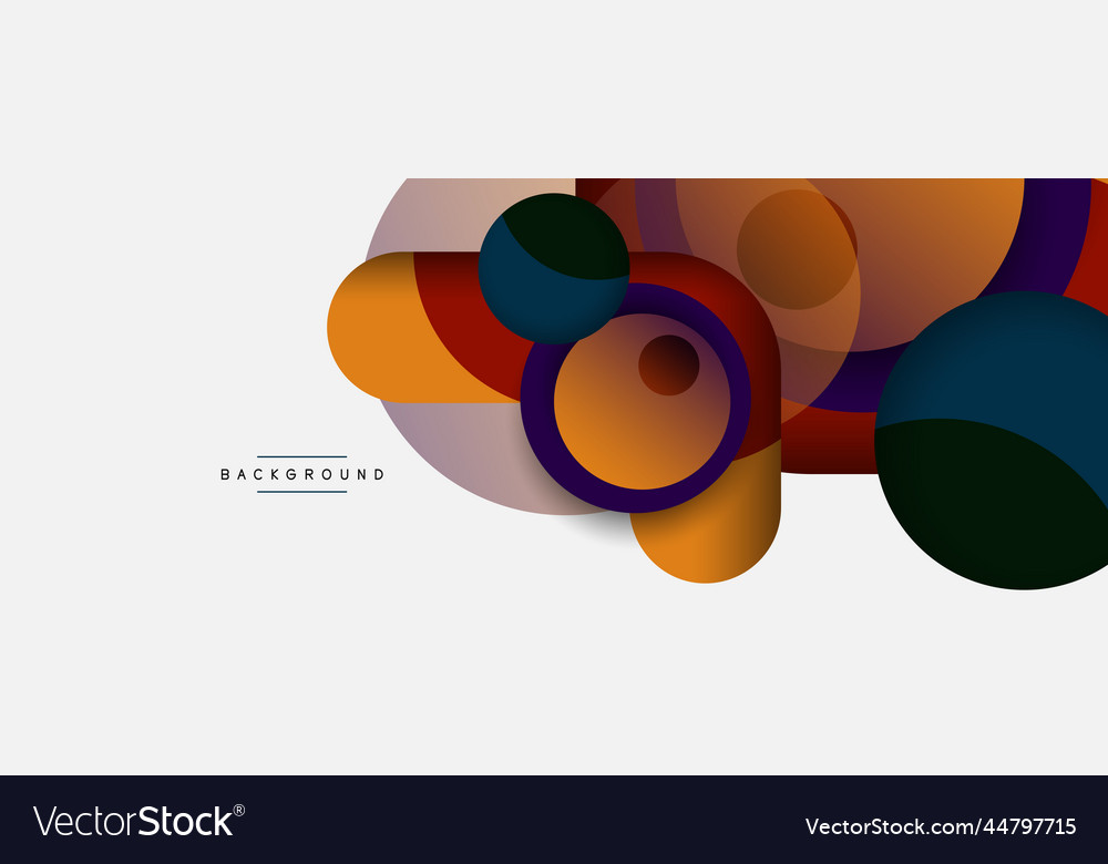 Circle and round shapes abstract background Vector Image Circle and round shapes abstract background