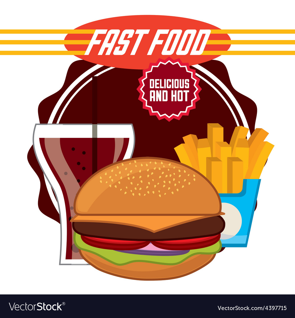 Fast food Royalty Free Vector Image - VectorStock