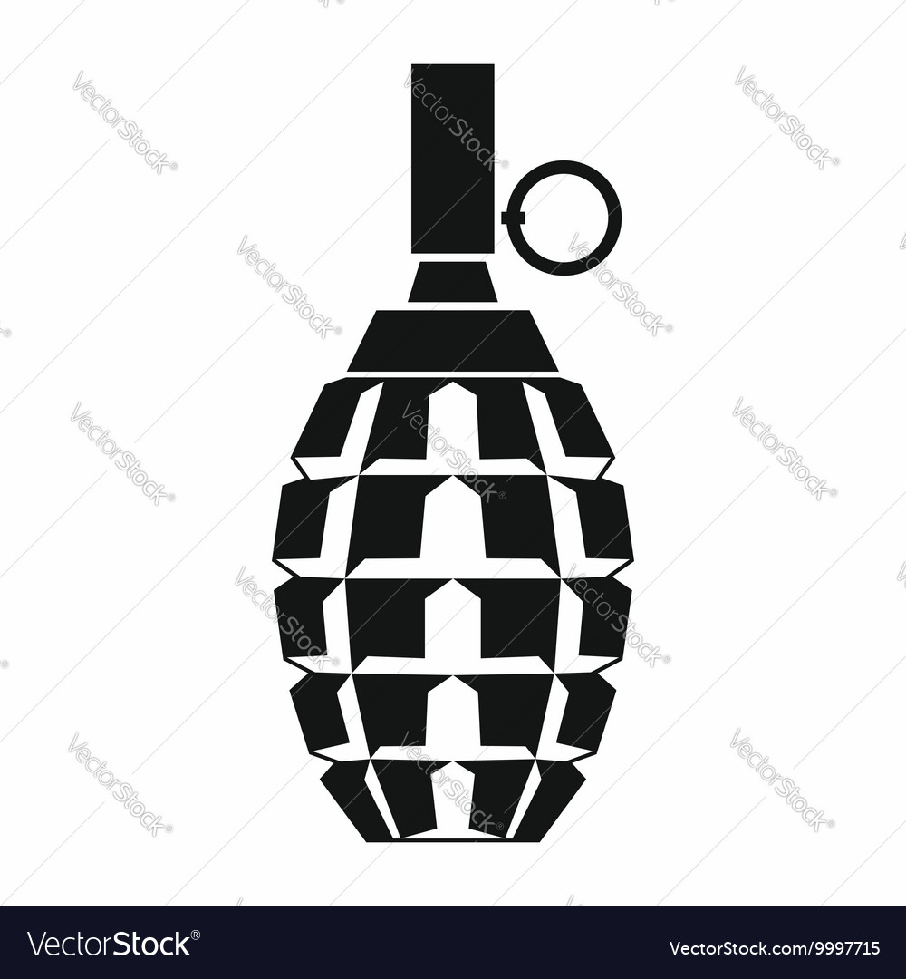 Grenade icon simple style Royalty Free Vector Image